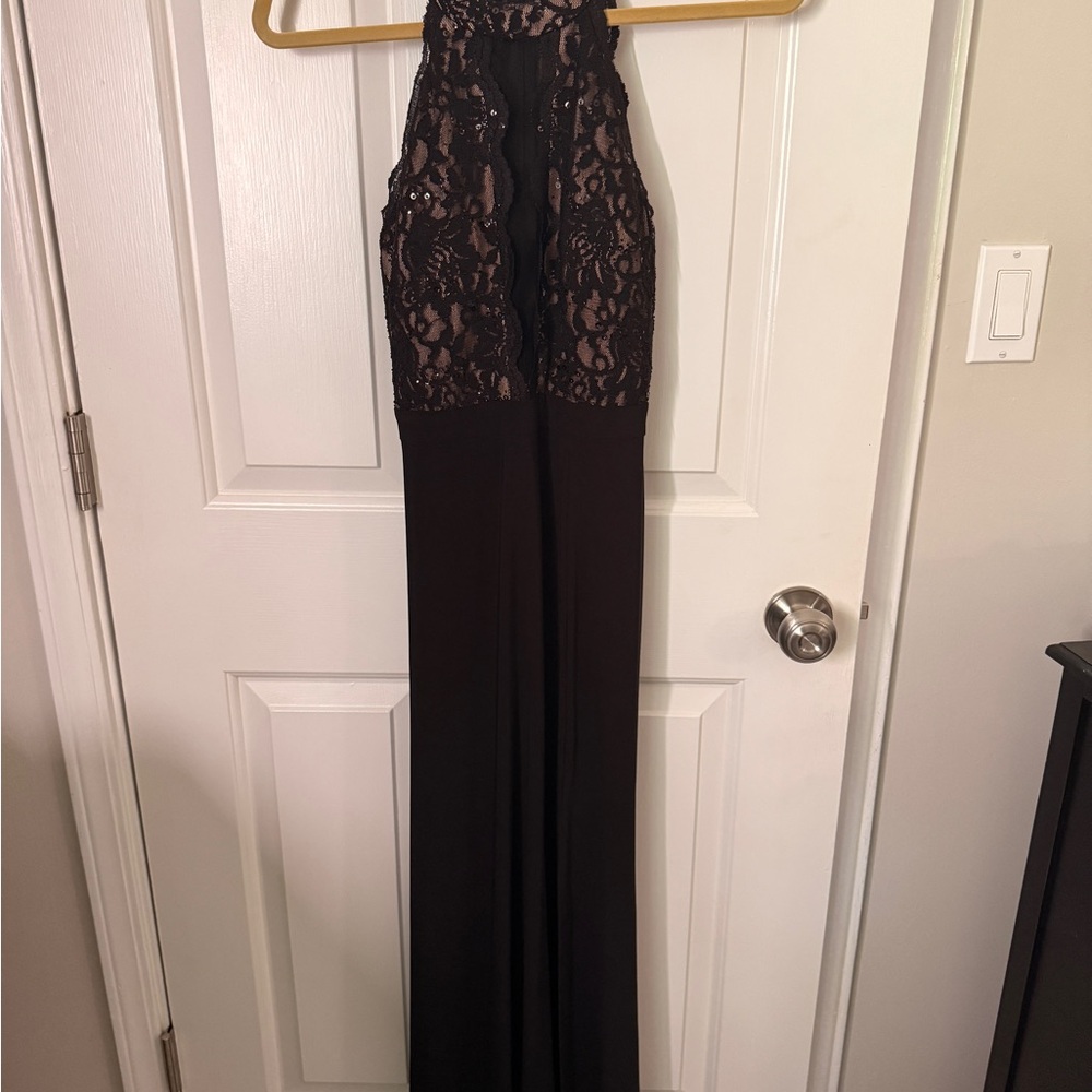Morgan & Co. Black Lace Evening Dress